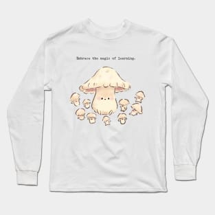 Mushroom Teacher (different quotes and backgrounds available) Long Sleeve T-Shirt